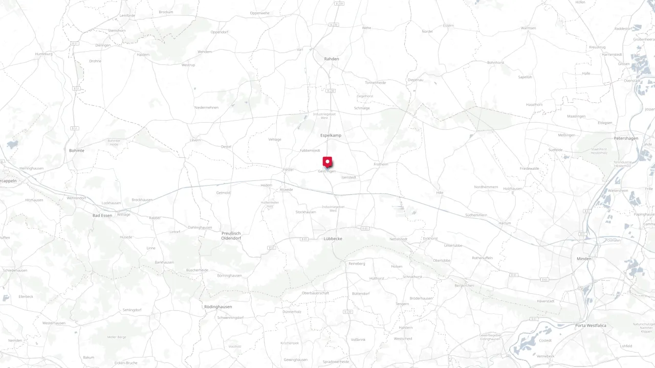 Karte Fliesenerlebnis Wolski Anfahrt Bahnstraße 18, Espelkamp